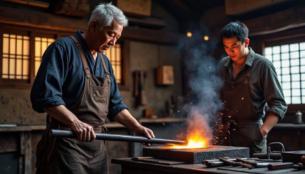 Forges japonaises : le statut des maîtres artisans
