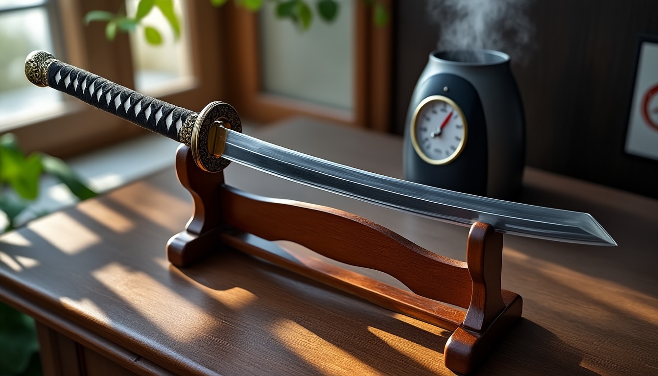 Ranger une épée : humidité, lumière et support