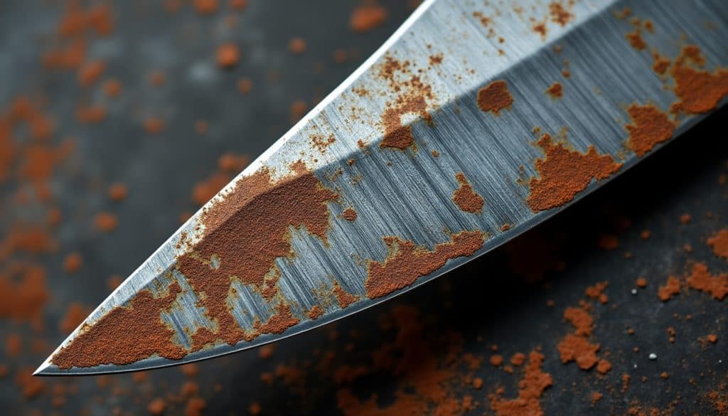 Rouille sur une lame : traiter sans détruire la patine