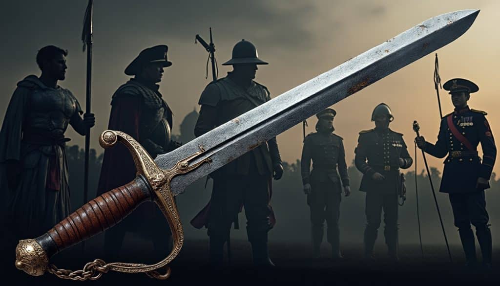 Épée dans l&rsquo;histoire militaire : de l&rsquo;arme à l&rsquo;insigne